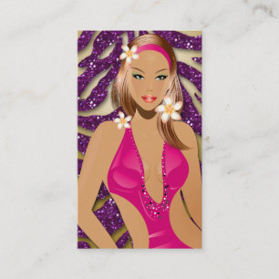 Tannage Carte de visite Sparkle Zebra Purple Gold