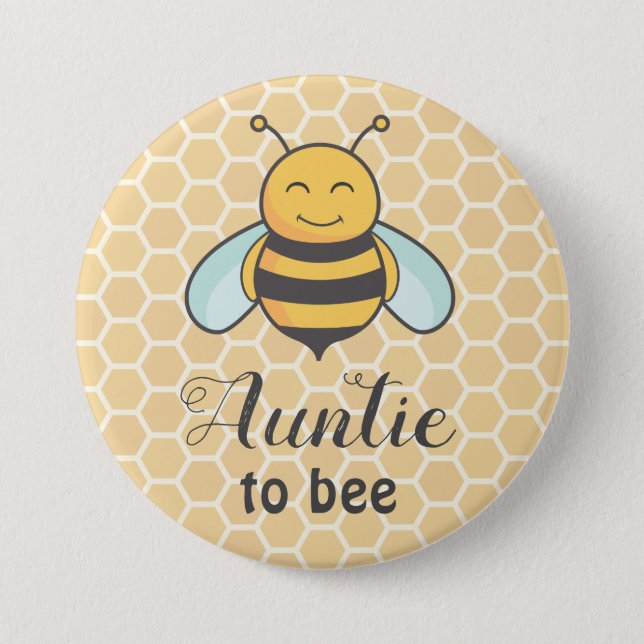 Tante à être Honeybee Tante Badge Baby shower mign (Devant)