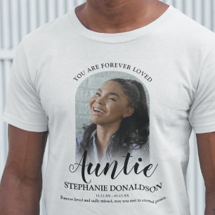 Tante aimée pour toujours   T-Shirt Mémorial Photo