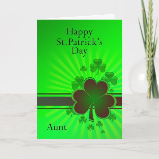 Tante, Bonne carte de la Saint Patrick (Devant)