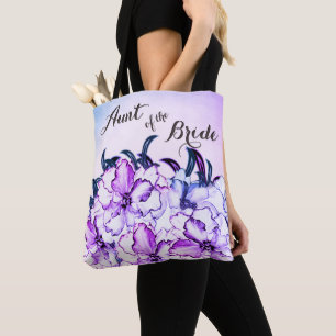 Tante de la mariée jolie Sac fourre-tout pourpre