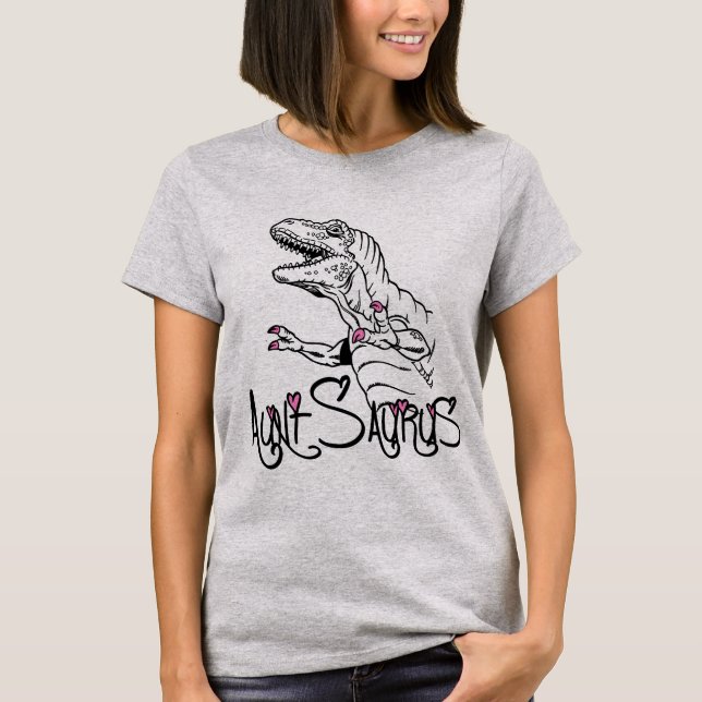 Tante drôle Saurus Dinosaur T-Shirt tante cadeau (Devant)