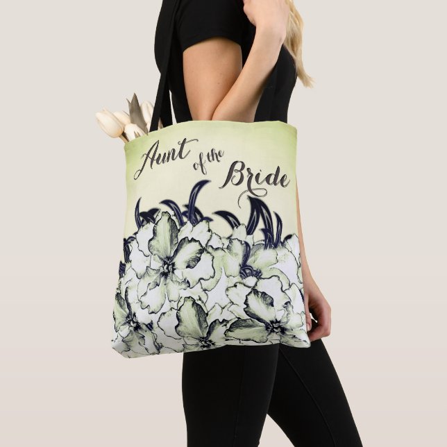 Tante du Sac fourre-tout vert clair de la mariée (De près)