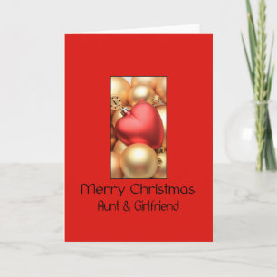 Tante et sa petite amie Joyeuse carte de Noël