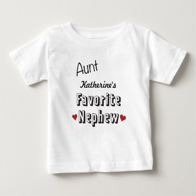 Tante Favorite Nephew Baby T-Shirt personnalisé (Devant)