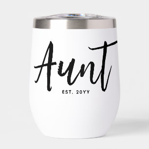 Tante Personnalisée Est. Typographie de script de