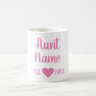 Tante personnalisée Fondée Mug rose