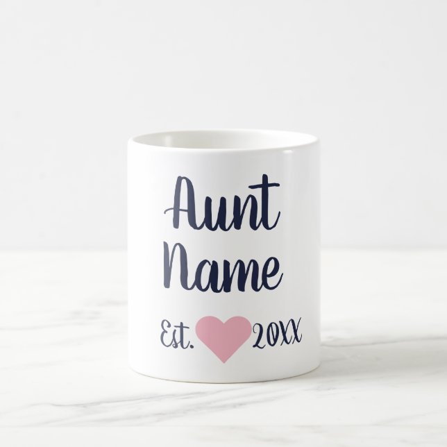 Tante Personnalisée Marine et Mug Rose (Centre)