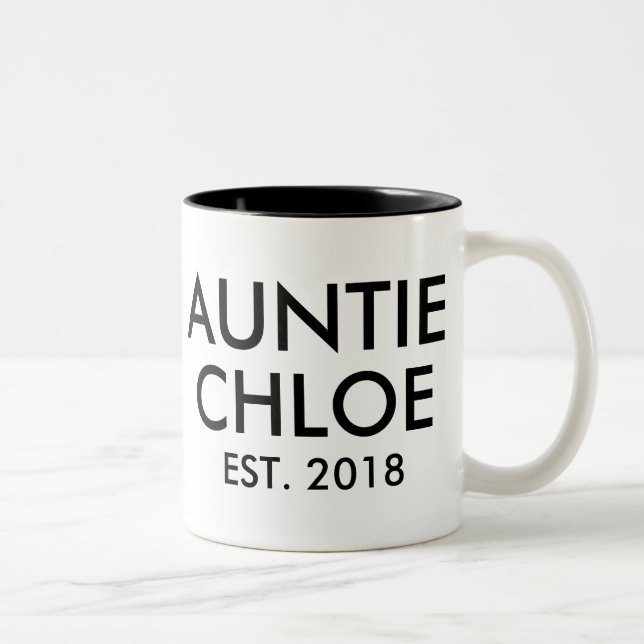 Tante personnalisée Mug Nouveau bébé Grossesse Fai (Droit)