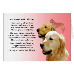 Tante Poem - conception de golden retriever
