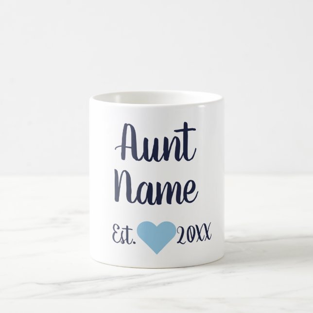 Tante sur mesure Marine et bébé Mug bleu (Centre)