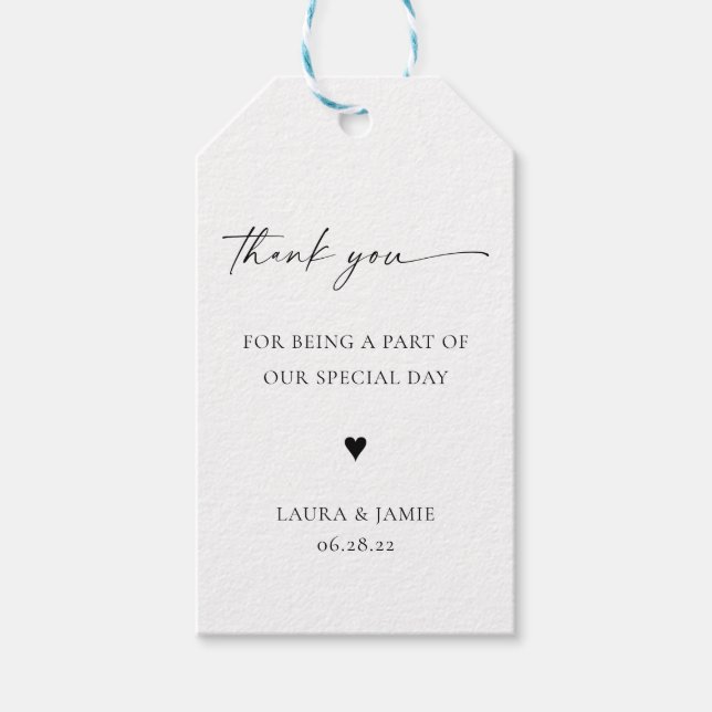 TANYA | Étiquette de cadeau de mariage (Devant)