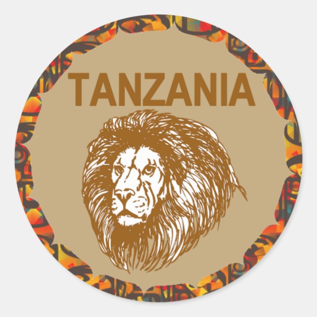 Tanzanie Avec Sticker Lion (Devant)