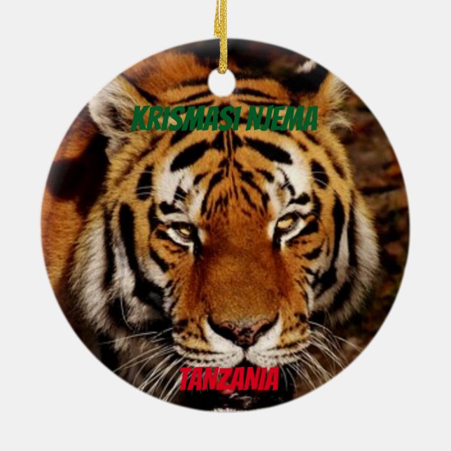 Tanzanie Custom Lion / Elephant Ornement (Dos)