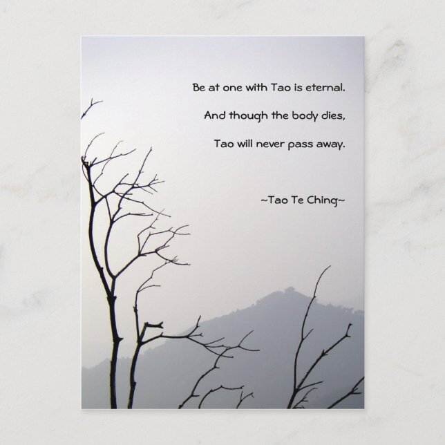Tao Te Ching No.1/ Carte Postale (Devant)