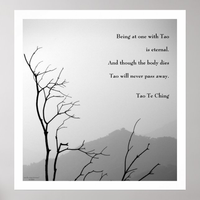 Tao Te Ching No.1 / Poster (Devant)