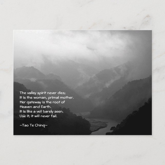 Tao Te Ching No.6/ Carte Postale (Devant)