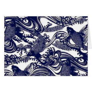 Taoïsme Yin Yang Bleu Japonais Tatouage Koi Poisso