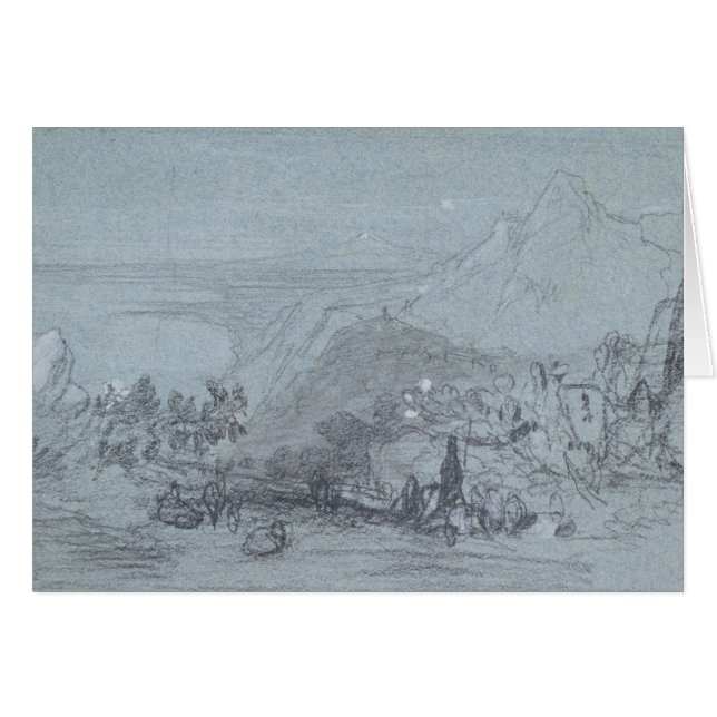 Taormina, des "vues de la Sicile" (craie et (Devant horizontal)