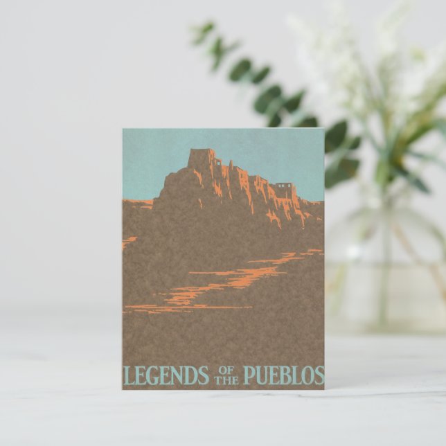 Taos Pueblos vintage Nouveau-Mexique, Poster de vo (Debout devant)