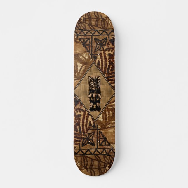 Tapa Tiki Hawaiian Skateboard (Devant)