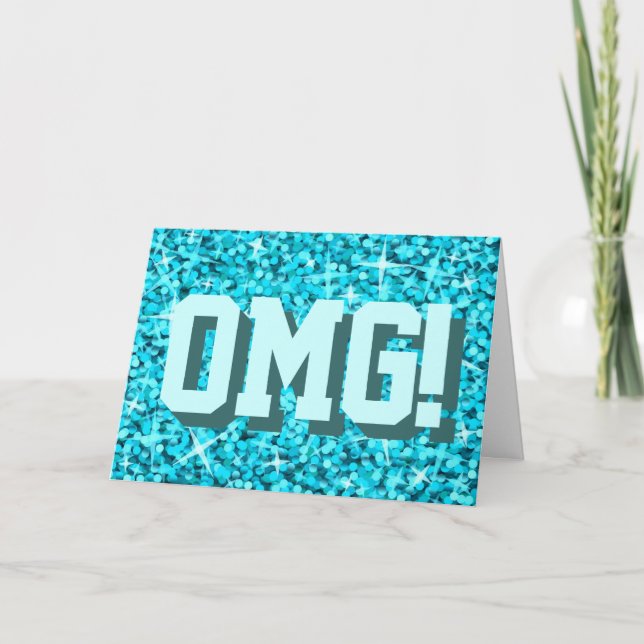 Tape-à-l'oeil "OMG bleus !" Carte de voeux de (Devant)