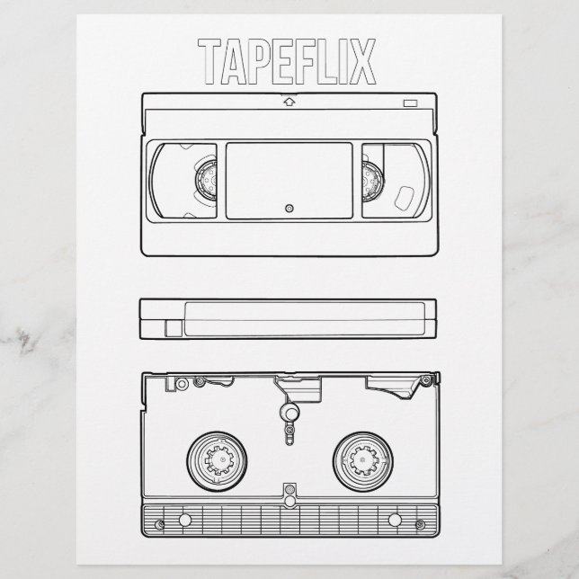 Tapeflix - Page de coloriage. (Devant)