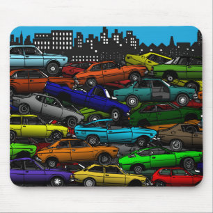 Tapis classique de souris de chantier de ferraille