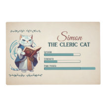 Tapis Cleric Cat RPG pour les joueurs et les amour