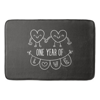 Tapis De Bain 1er anniversaire Cadeau pour son coeur de calcaire