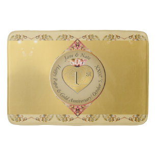Tapis De Bain 1er anniversaire de Mariage Mat de bain