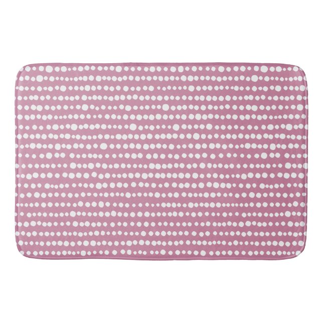 Tapis De Bain 230216 - Blanc sur Rose Cashmere (Devant)