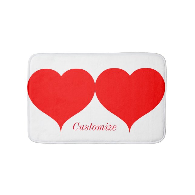 Tapis De Bain 2 Coeurs rouges Valentine Thunder_Cove (Devant)
