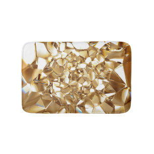 Tapis De Bain 3D abstraite texture or cristal.