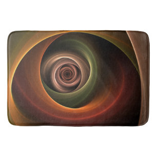 Tapis De Bain 3D Spirale Abstraite couleurs chaudes Art fractal