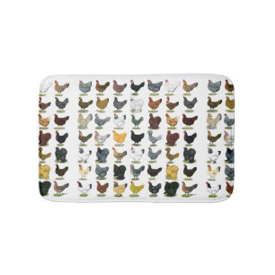 Tapis De Bain 49 poules de poulet