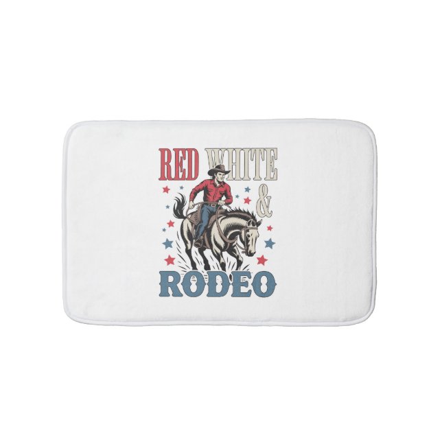 Tapis De Bain 4 juillet Rodeo Cowboy (Devant)