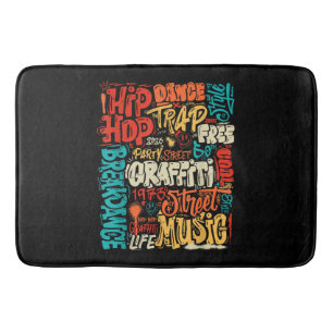 Tapis De Bain 50e Cassette De Graffiti Musique Et Hip hop Vintag