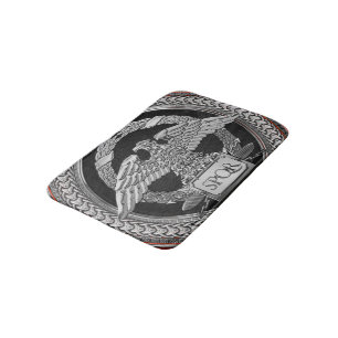 Tapis De Bain [600] Aigle impérial romain d'argent sur Medallio