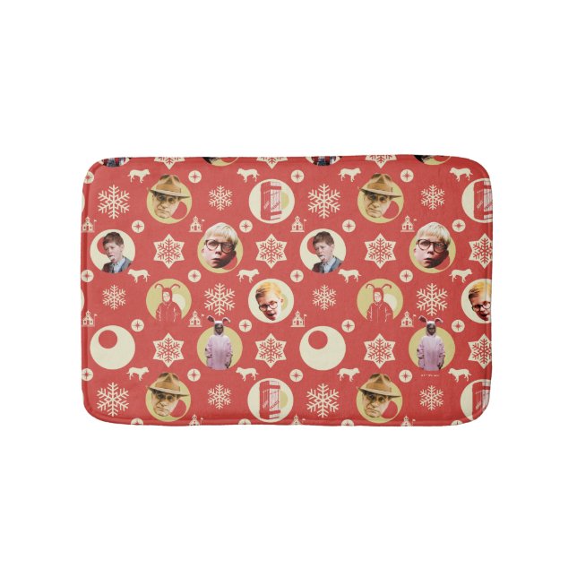 Tapis De Bain A Christmas Story Retro Snowflake Pattern (Devant)