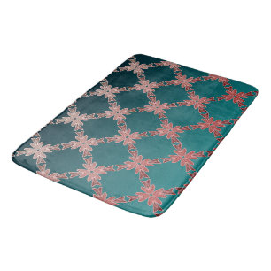 Tapis de bain à dégradé de treillis botanique sarc