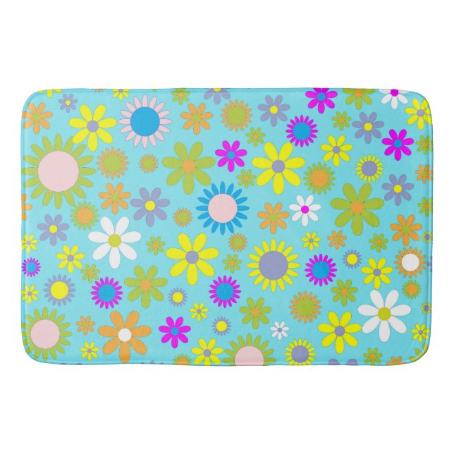 Tapis de bain à fleurs - Mélange & Match Cadeaux - (Devant)