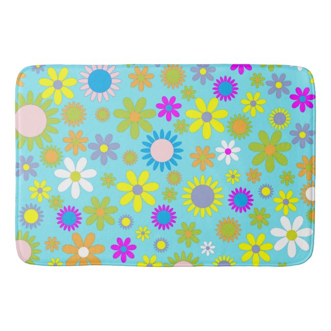 Tapis de bain à fleurs - Mélange & Match Cadeaux - (Devant)