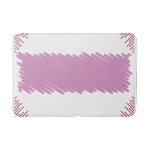 Tapis de bain à la bordure rose avec conception de