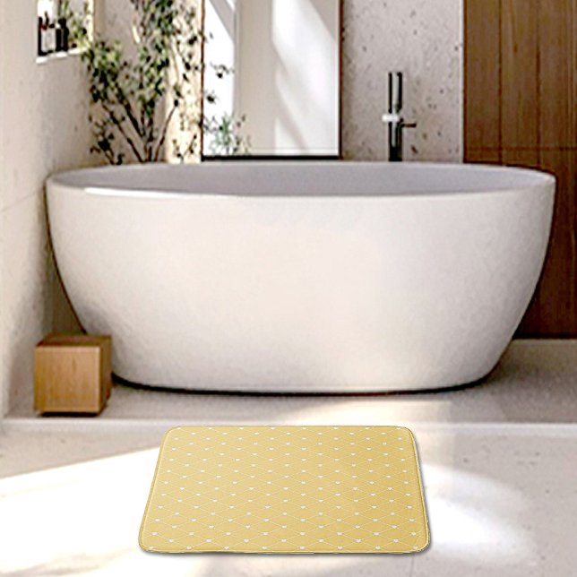 Tapis de bain à motif cœurs jaunes (Créateur téléchargé)