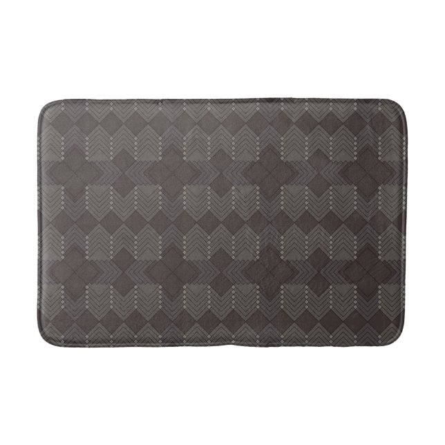Tapis de bain à motif Diamants Sombres  (Devant)