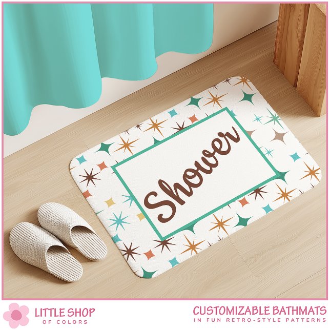 Tapis de bain à motif étoiles de style rétro (Créateur téléchargé)