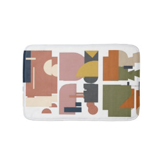 Tapis de bain à motif géométrique