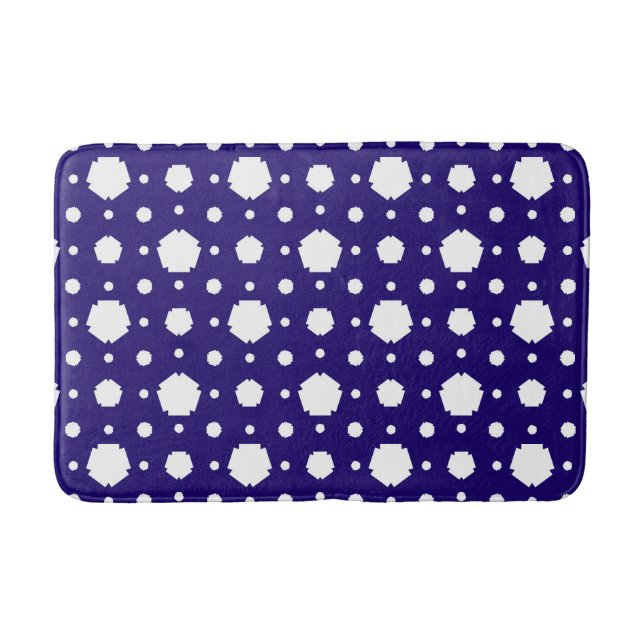 Tapis de bain à motif géométrique pentagonal  (Devant)