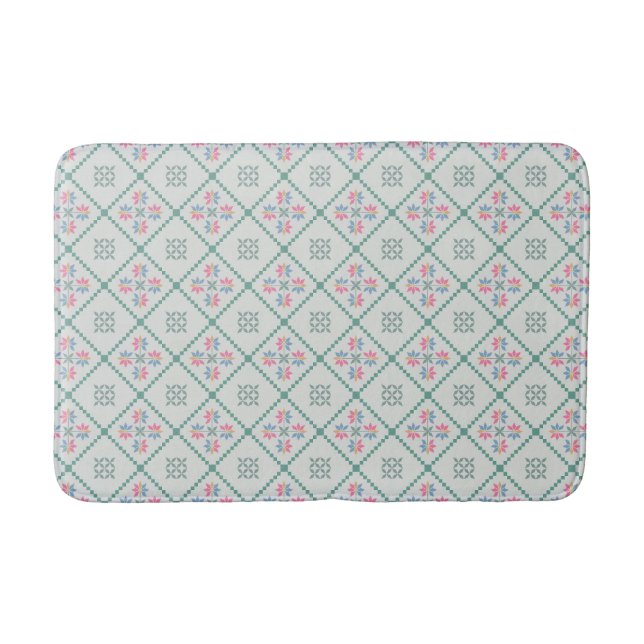Tapis de bain à motif géométrique simple (Devant)